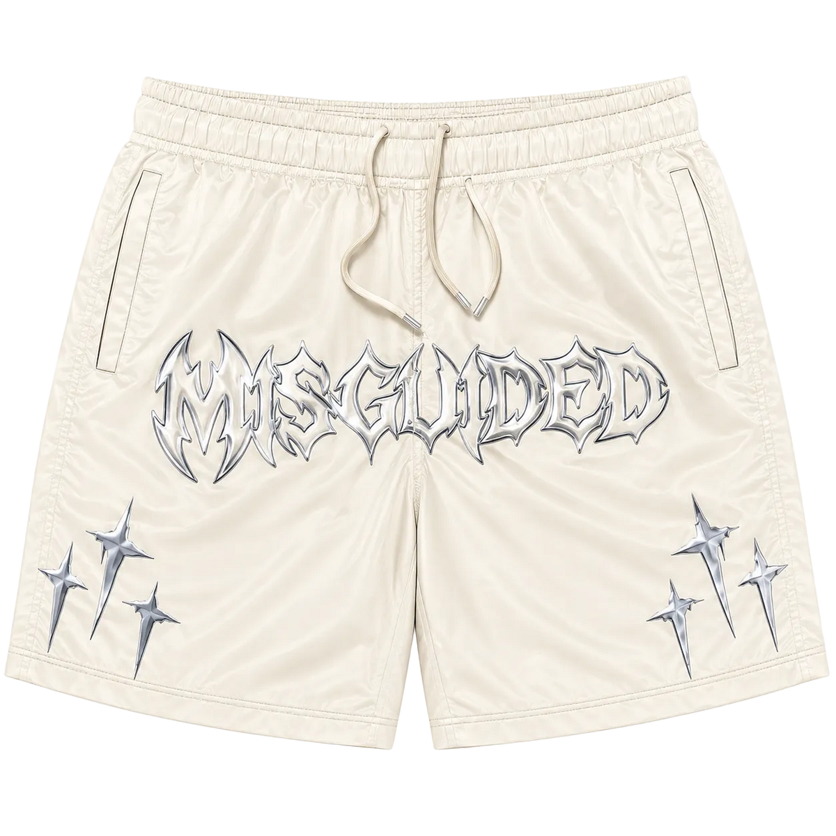 MISGUIDED NYLON SHORTS [CREAM]