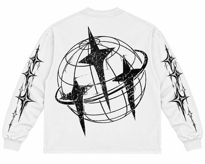 MISGUIDED GRAPHIC LS TEE [WHITE]
