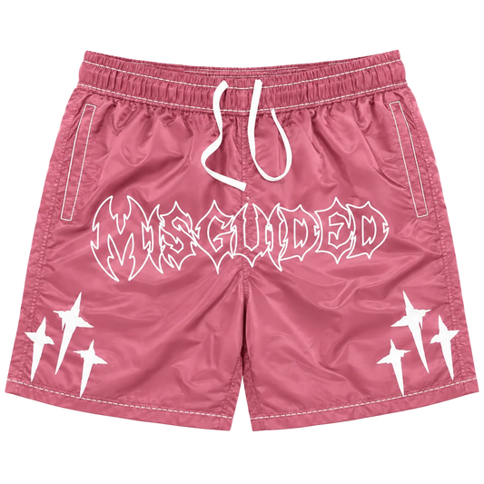 MISGUIDED NYLON SHORTS [PINK]