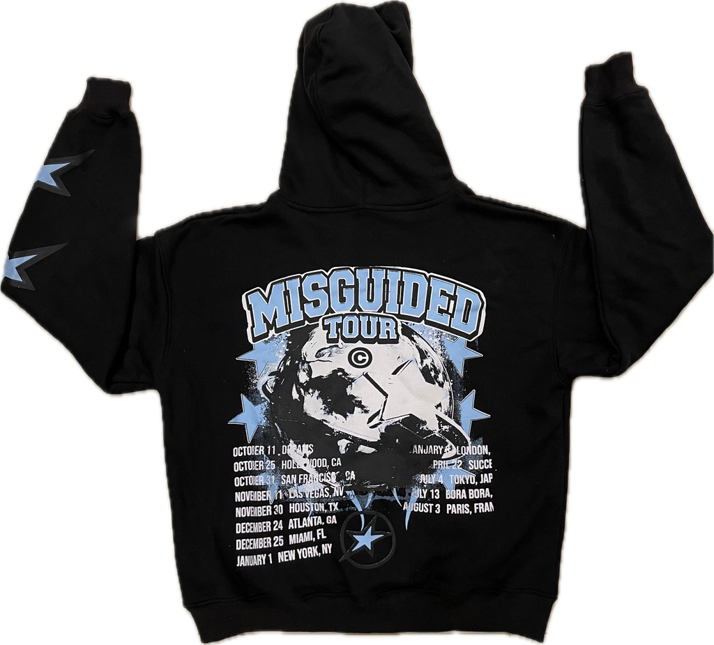 MISGUIDED WRLD TOUR HOODIE - BLACK