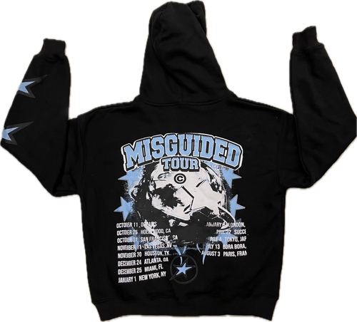MISGUIDED WRLD TOUR HOODIE - BLACK