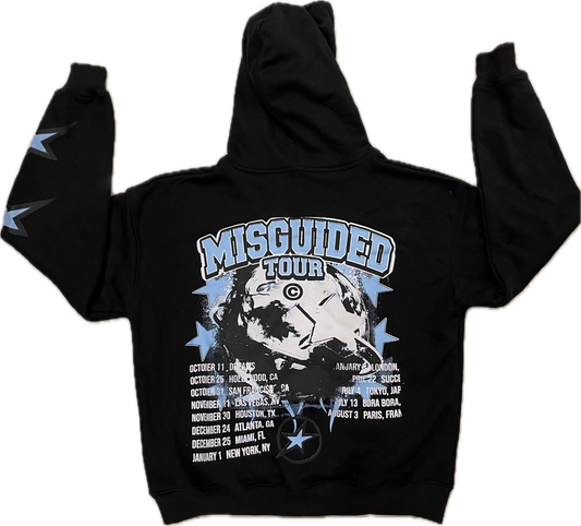 MISGUIDED WRLD TOUR HOODIE - BLACK