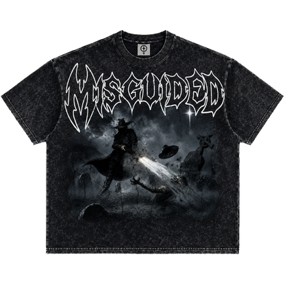 MISGUIDED BOX TEE [BLACK]