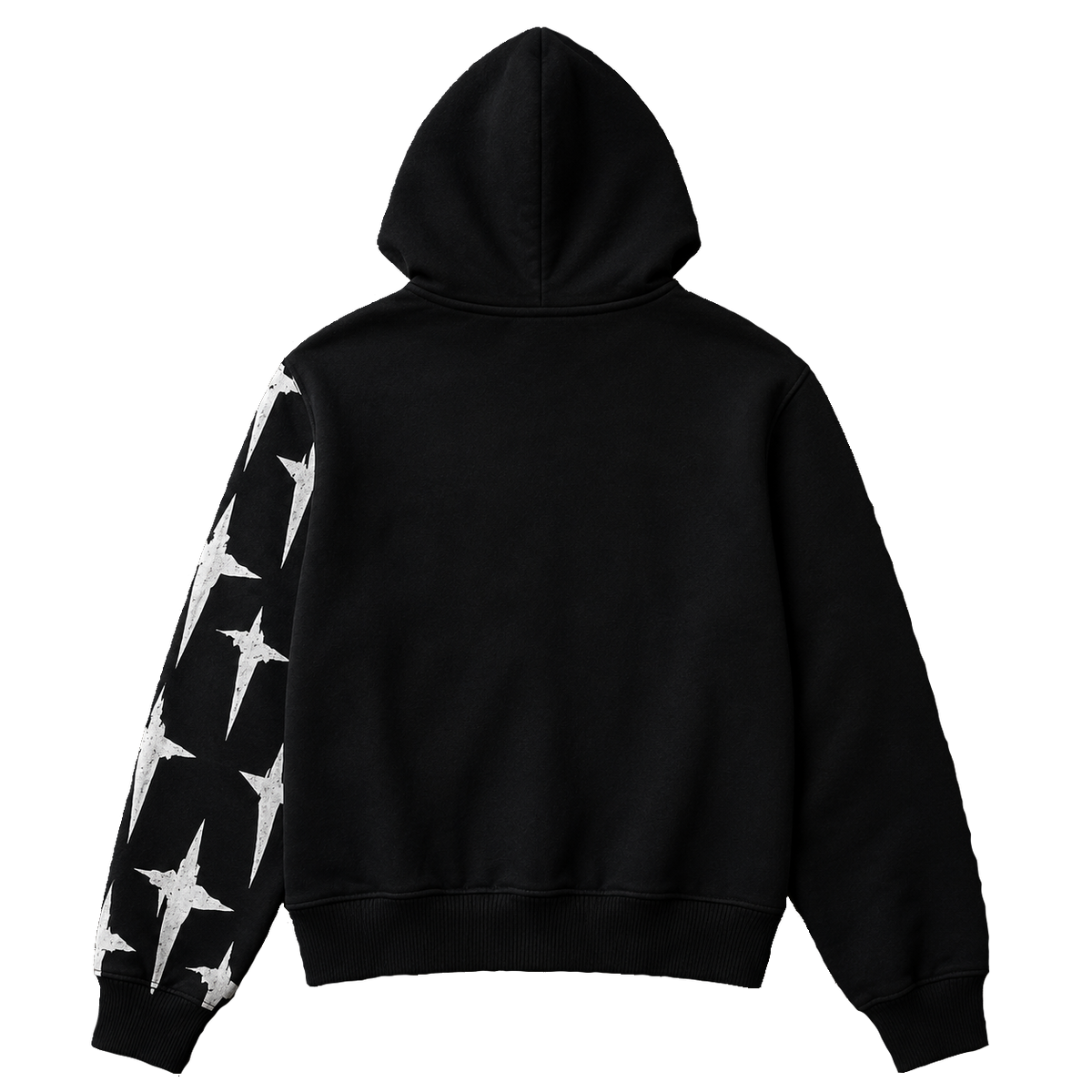 MISGUIDED STAR PUFF PRINT ZIP HOODIE