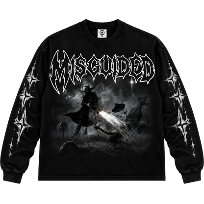 MISGUIDED LS TEE [BLACK]