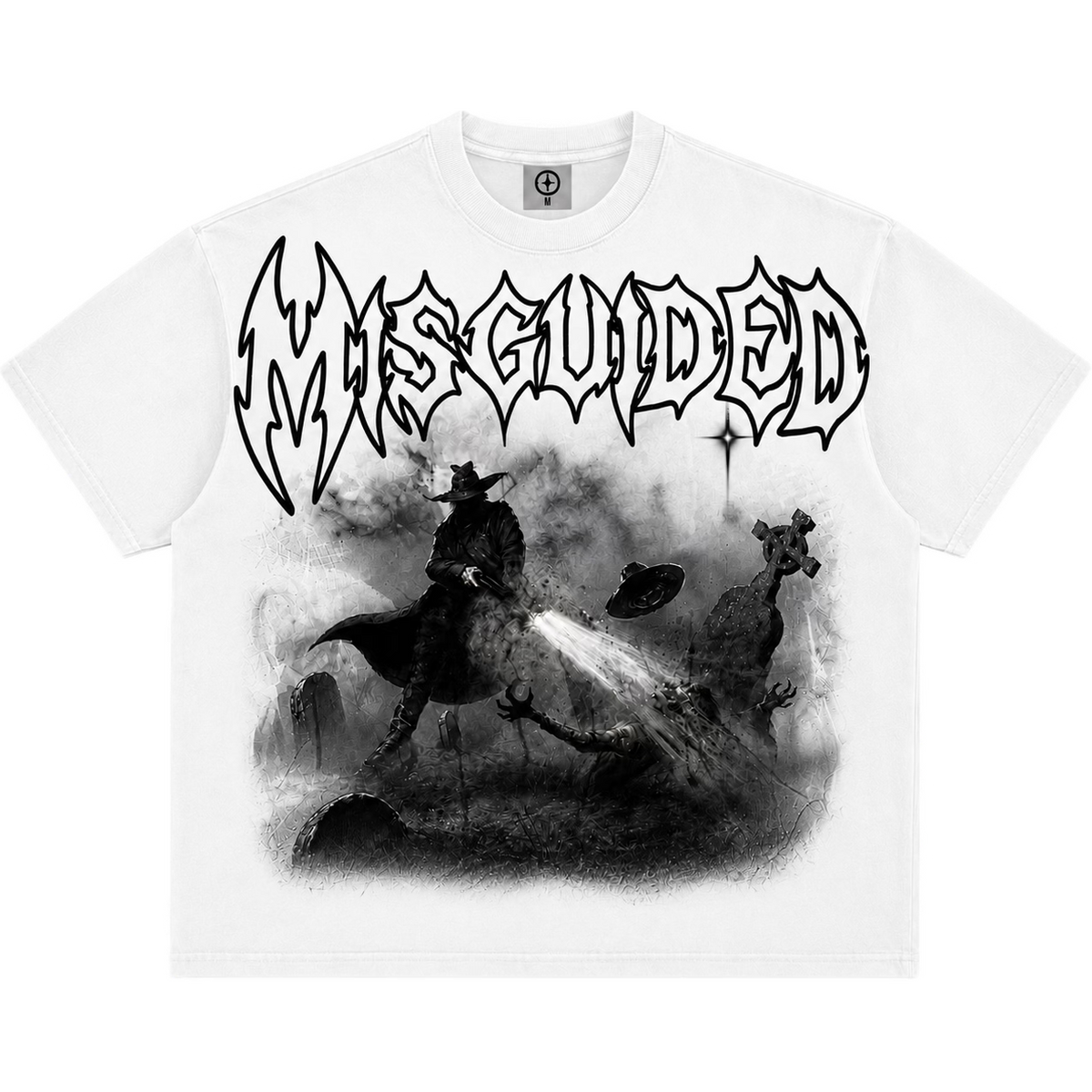 MISGUIDED BOX TEE [WHITE]