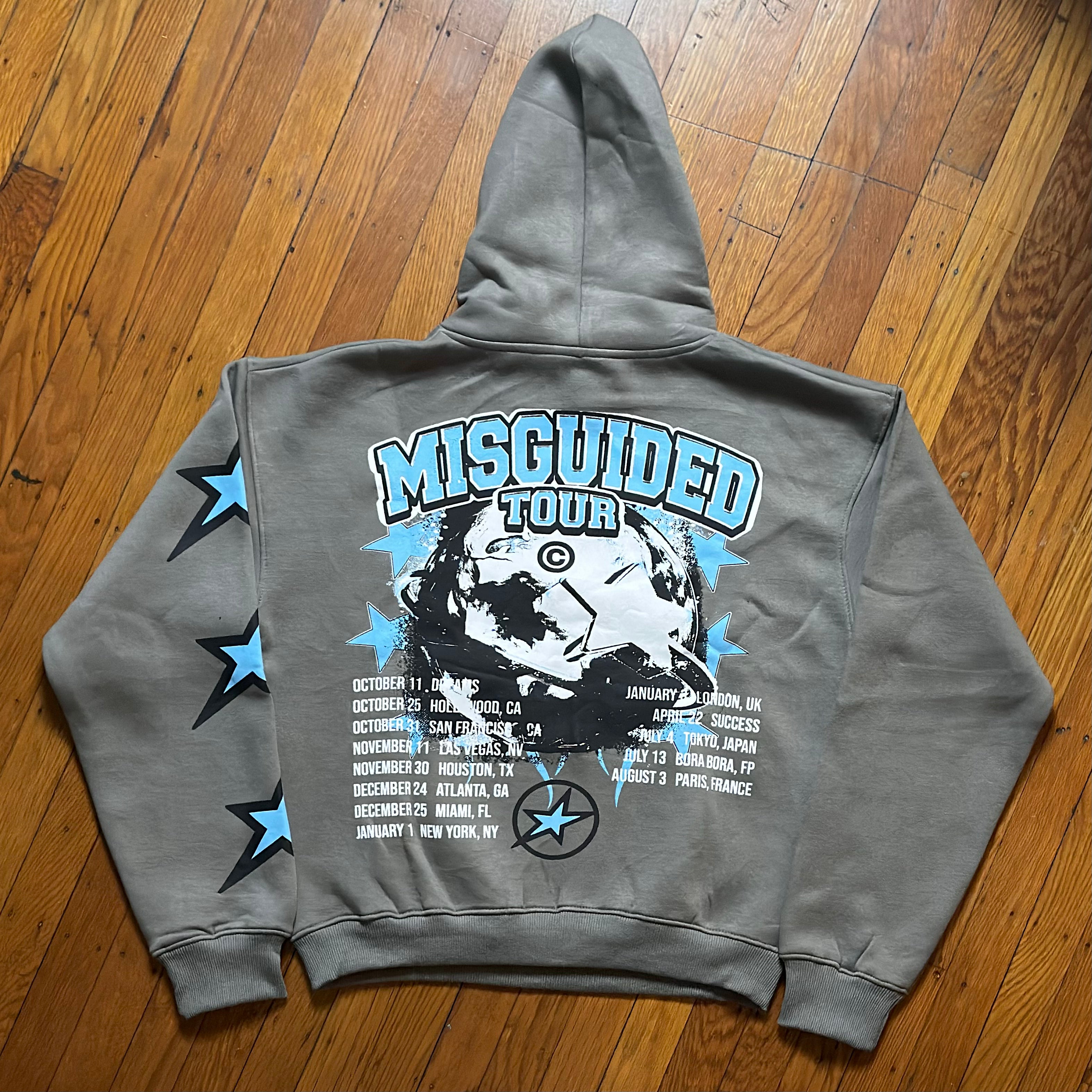MISGUIDED WRLD TOUR HOODIE - ASH GREY