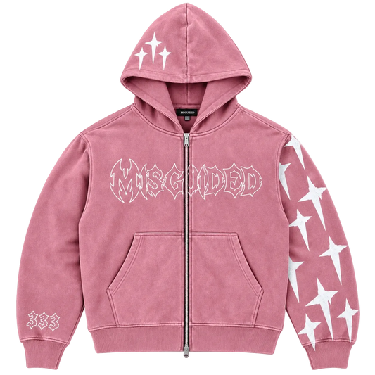MISGUIDED REFLECTIVE ZIP UP [PINK]